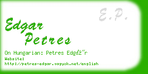 edgar petres business card